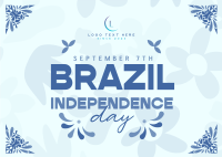 Brazil Independence Patterns Postcard Design