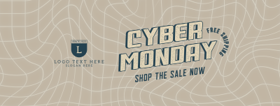 Vaporwave Cyber Monday Facebook cover Image Preview