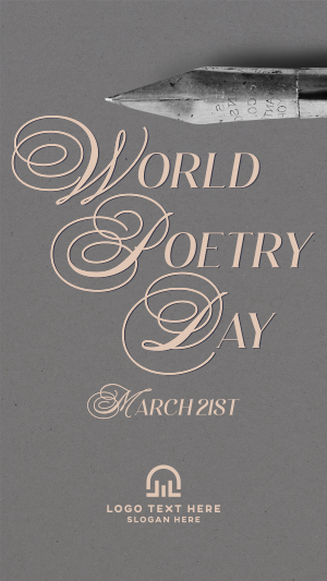 World Poetry Day Pen Facebook story Image Preview