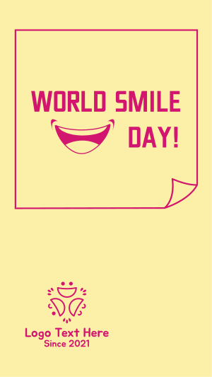 World Smile Day Sticky Note Instagram story