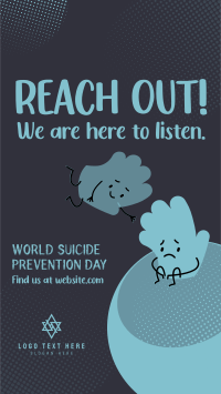 Reach Out Suicide prevention Facebook Story Design