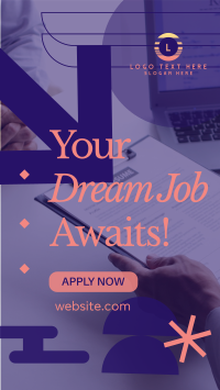 Apply your Dream Job TikTok Video Design