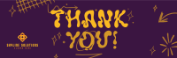 Quirky Fun Thank You Twitter Header Image Preview