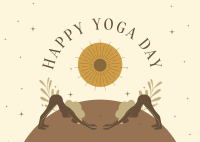 Mystical Yoga Postcard Design