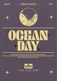 Retro Ocean Day Flyer Image Preview