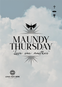 Holy Thursday Message Poster Design