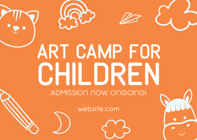 Art Camp for Kids Postcard Image Preview