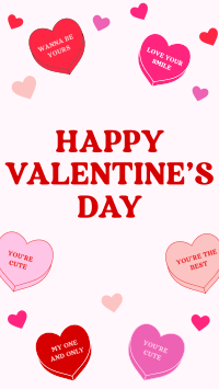 Valentine Candy Hearts Instagram Story Design