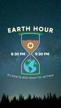 Earth Hour Glass Facebook story Image Preview