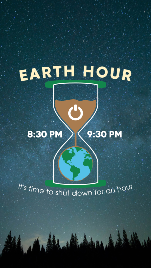 Earth Hour Glass Facebook story Image Preview