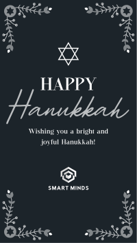 Hanukkah Floral Border Instagram story Image Preview