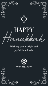 Hanukkah Floral Border Instagram Story Preview