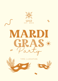 Mardi Gras Party Flyer Image Preview