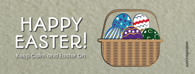 Easter Eggs Basket Facebook cover Image Preview