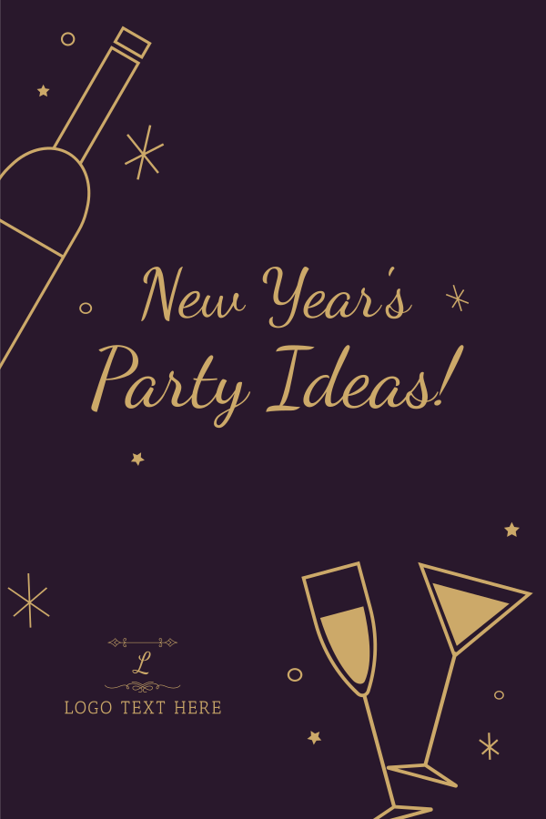 New Year's Party Ideas Pinterest Pin Design Image Preview