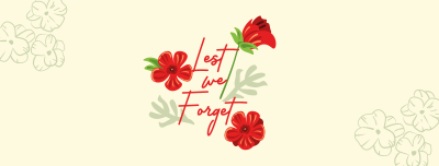 Anzac Day Poppy Flowers Facebook cover Image Preview