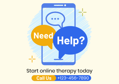 Online Therapy Consultation Postcard Image Preview