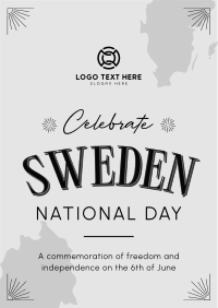 Conventional Sweden National Day Flyer Image Preview