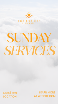 Minimalist Sunday Services Instagram Reel Design