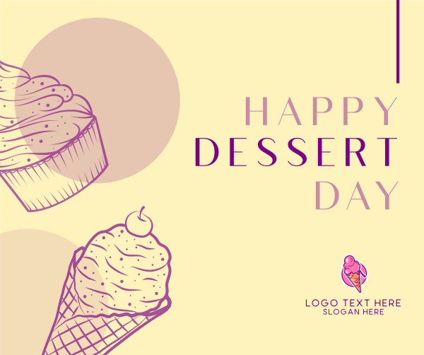 Dessert Dots Facebook Post Design Image Preview