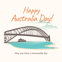 Australia Harbour Bridge Instagram Post Design