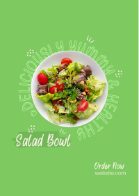 Vegan Salad Bowl Flyer Design