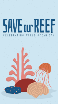 Save Our Reef Facebook Story Design