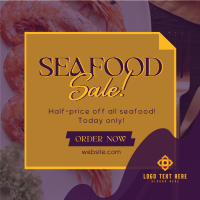 Minimal Shrimp Seafood Instagram post Image Preview