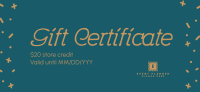 Beautiful Confetti Gift Certificate Design