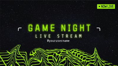 3D Game Night YouTube Banner Image Preview