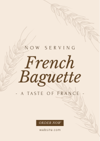 Classic French Baguette Poster Design