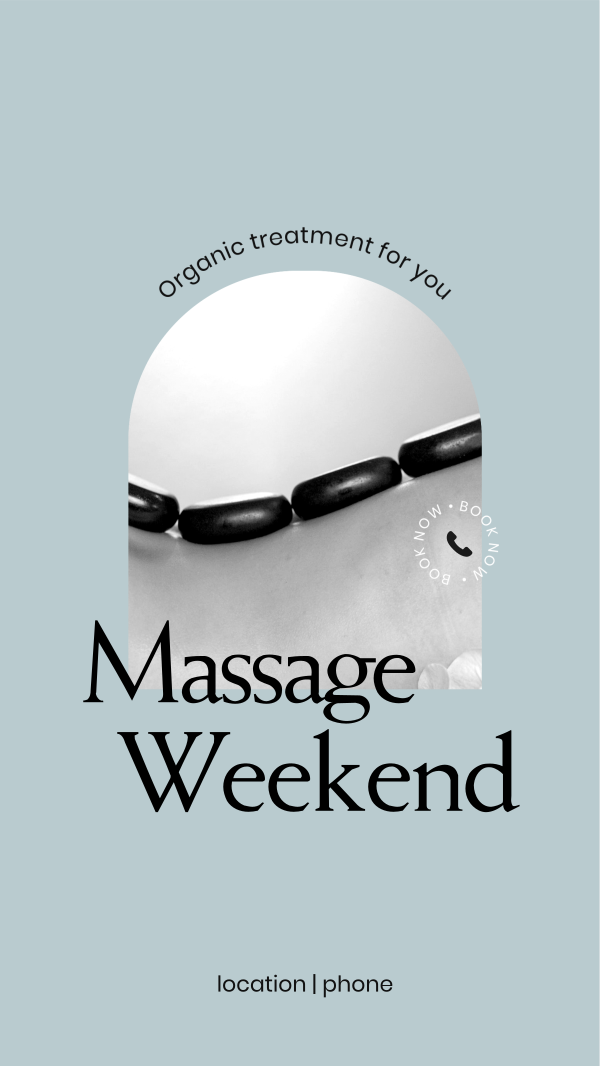 Massage Weekend Instagram Story Design Image Preview