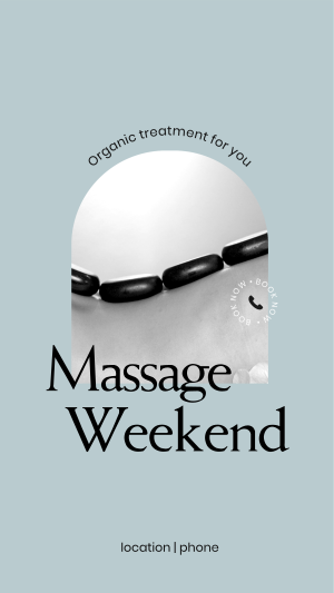 Massage Weekend Instagram story