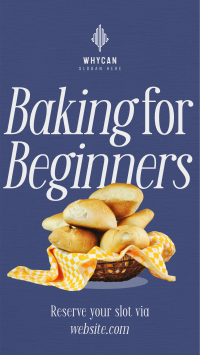 Baking for Beginners Facebook Story Design