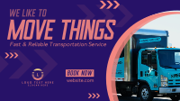 Trucking Service Company Facebook Event Cover Design