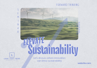 Elevating Sustainability Seminar Postcard Design