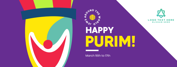 Purim Clown Facebook Cover Design Image Preview