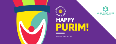 Purim Clown Facebook cover Image Preview