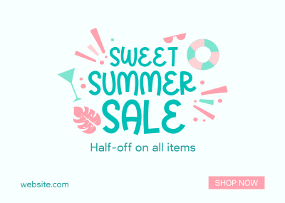 Sweet Summer Sale Postcard Image Preview