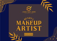 Book a Makeup Artist Postcard Design