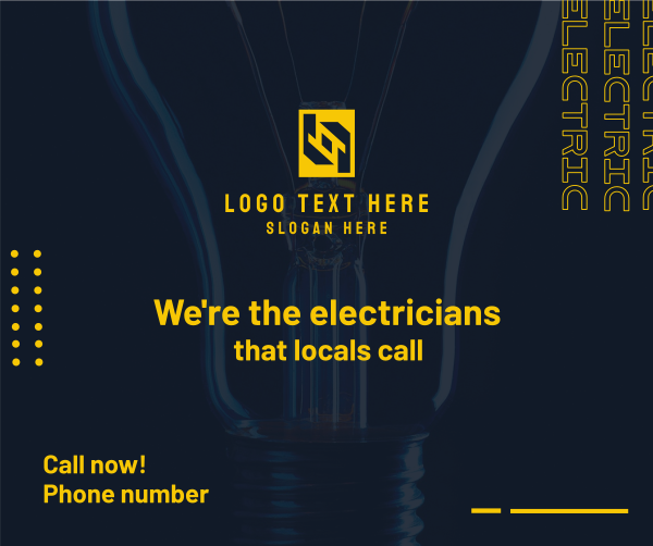 Electrician Service Facebook Post Design Image Preview
