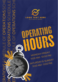 Grunge Schedule Of Operation Poster Preview