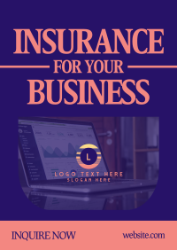 Retro Business Insurance Poster Preview