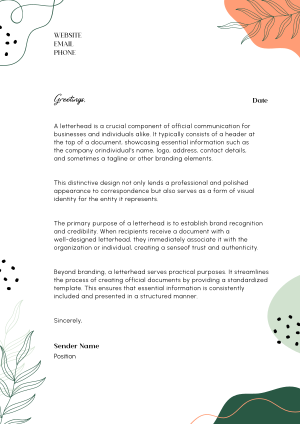 Clean Modern Letterhead Image Preview