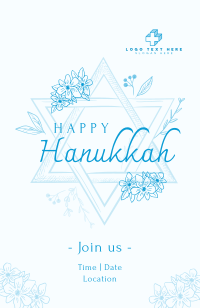 Hanukkah Star Greeting Invitation Design