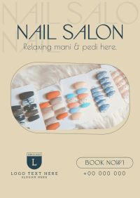 Simple Nail Salon Poster Design