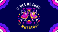 Lets Dance in Dia De Los Muertos Facebook Event Cover Design