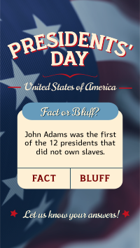 Presidents' Day Quiz  Instagram reel Image Preview