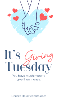 Giving Tuesday Hand YouTube short Image Preview