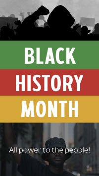 Power Black History Month Facebook Story Design